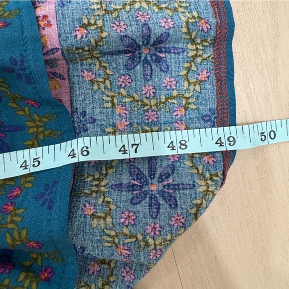 Natural Life Rebecca Maxi Dress Pockets Red Clay Long Sleeve Tiered Bohemian L - Picture 14 of 14